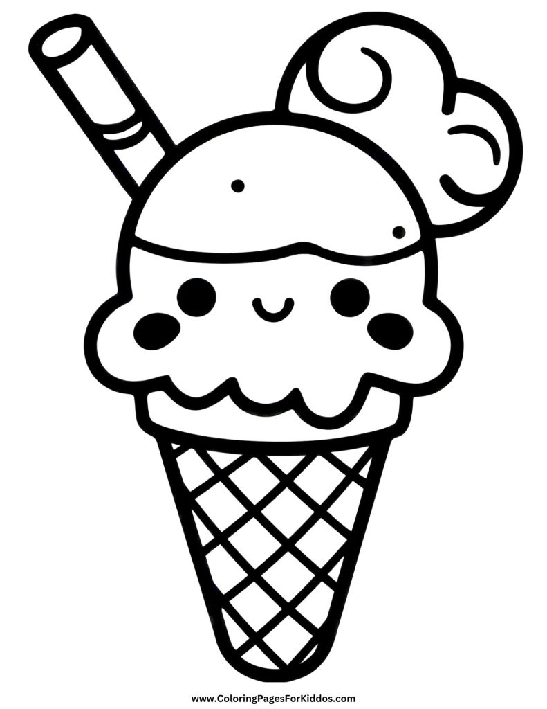 Ice Cream Coloring Pages: 10 Free Printable PDF