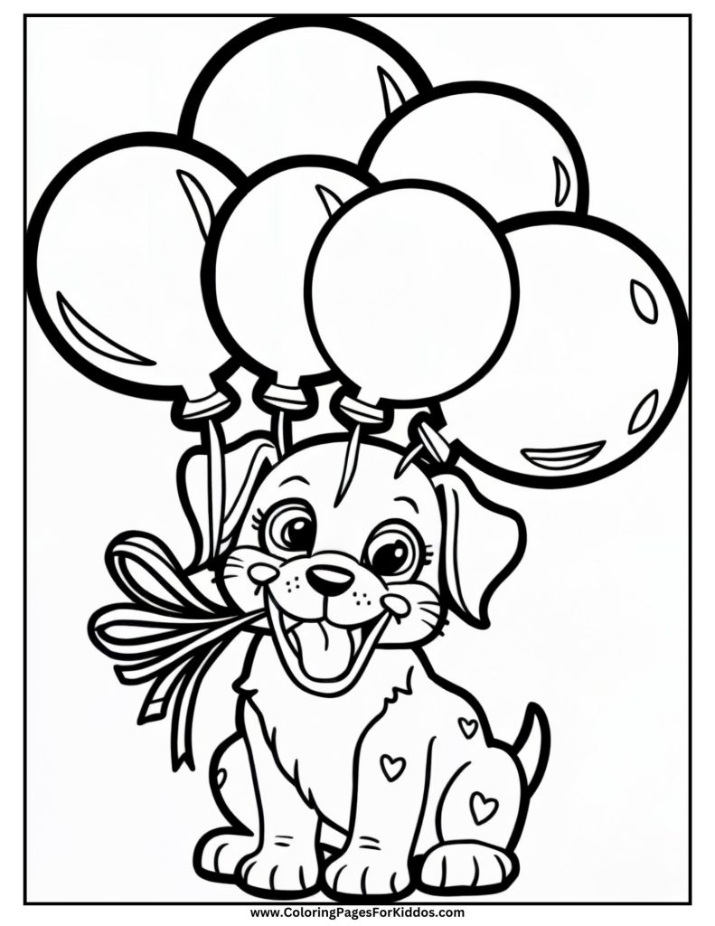 Puppy Coloring Pages: 10 Free Printable PDF