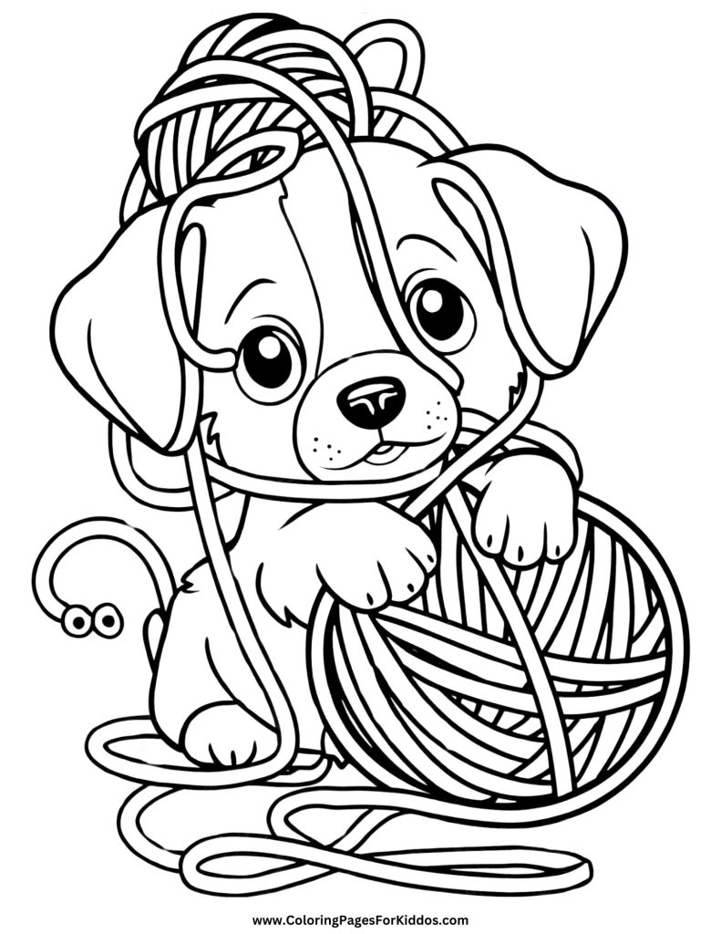 Puppy Coloring Pages: 10 Free Printable PDF