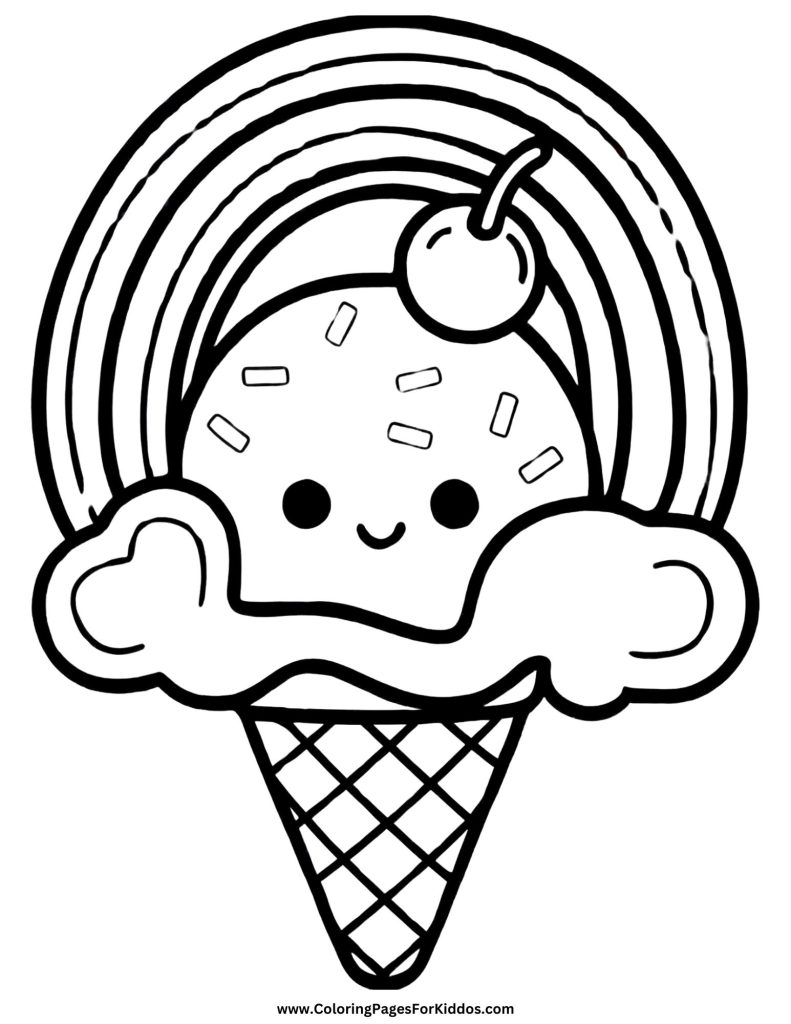 Ice Cream Coloring Pages: 10 Free Printable PDF
