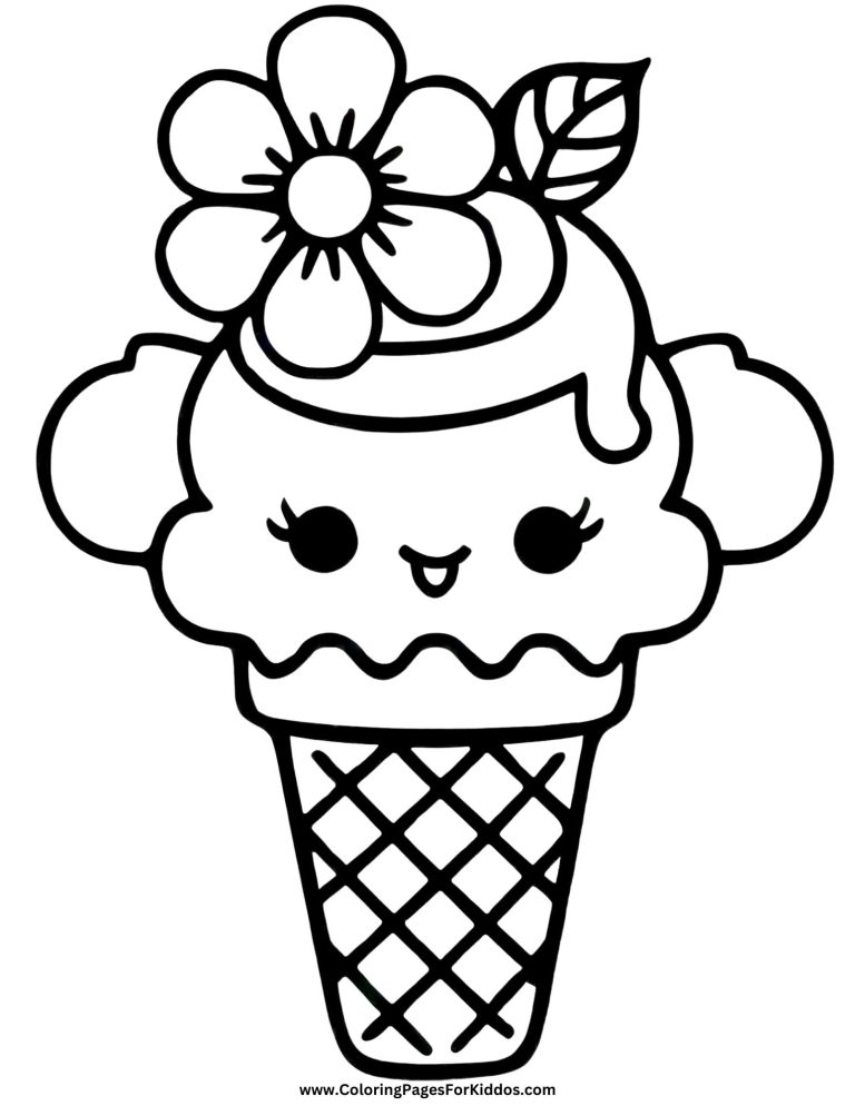 Ice Cream Coloring Pages: 10 Free Printable PDF
