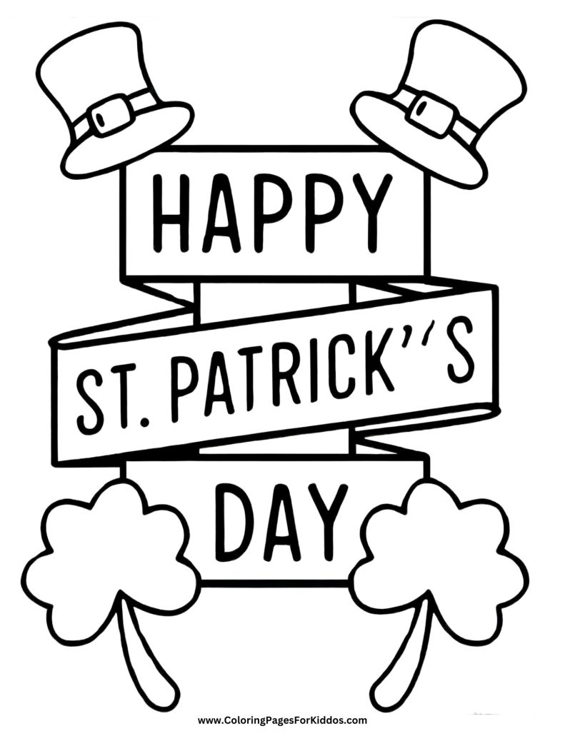 St. Patrick's Day Coloring Pages: 10 Free Printable PDF