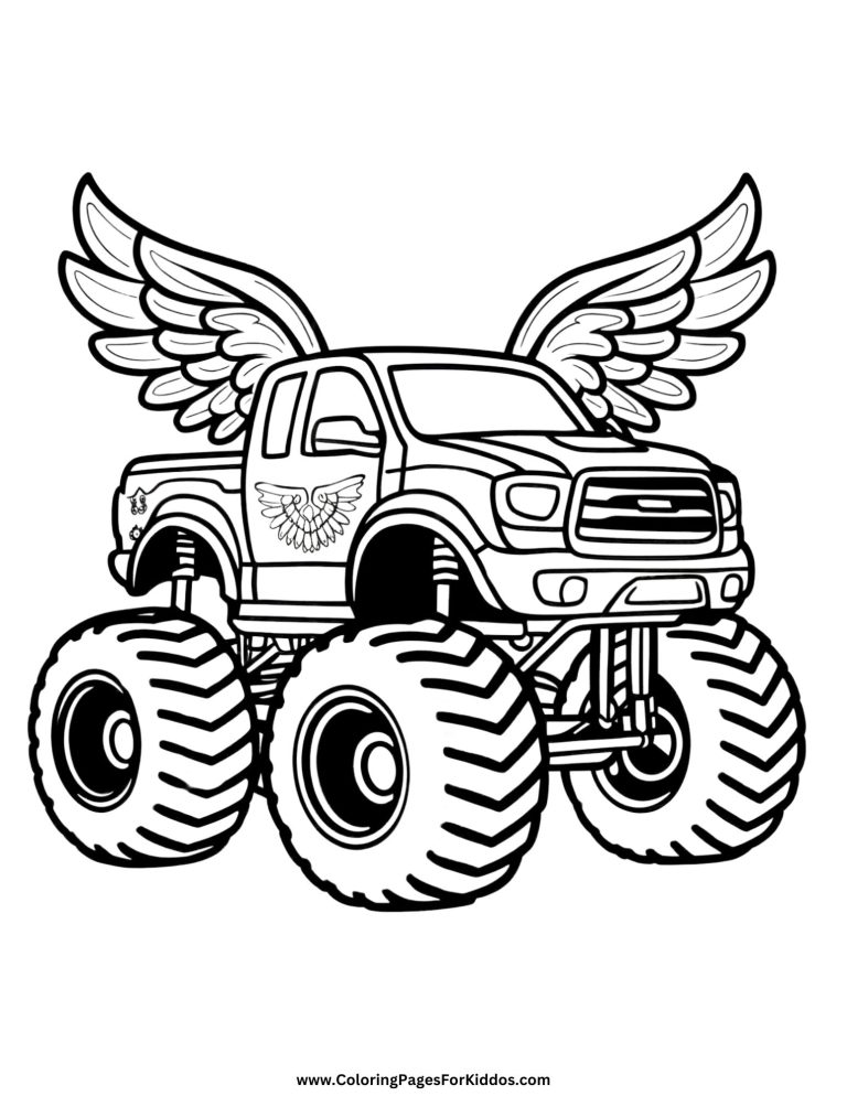 Monster Truck Coloring Pages: 10 Free Printable PDF