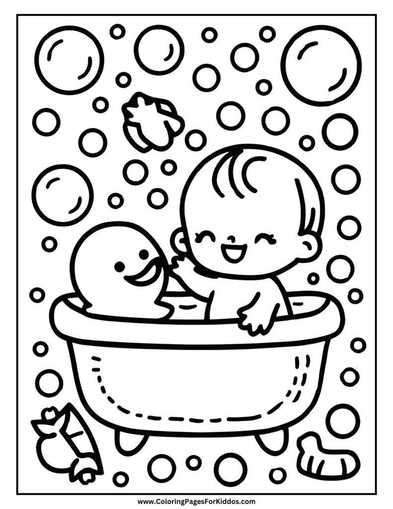 Baby Coloring Pages: 10 Free Printable PDFs