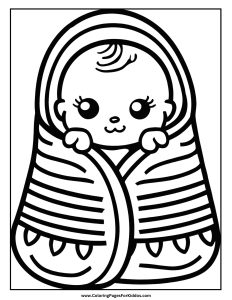 Baby Coloring Pages: 10 Free Printable PDFs