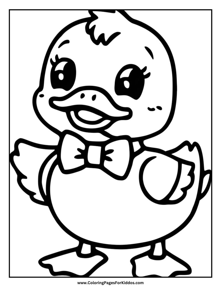 Duck Coloring Pages: 10 Free Printable PDFs