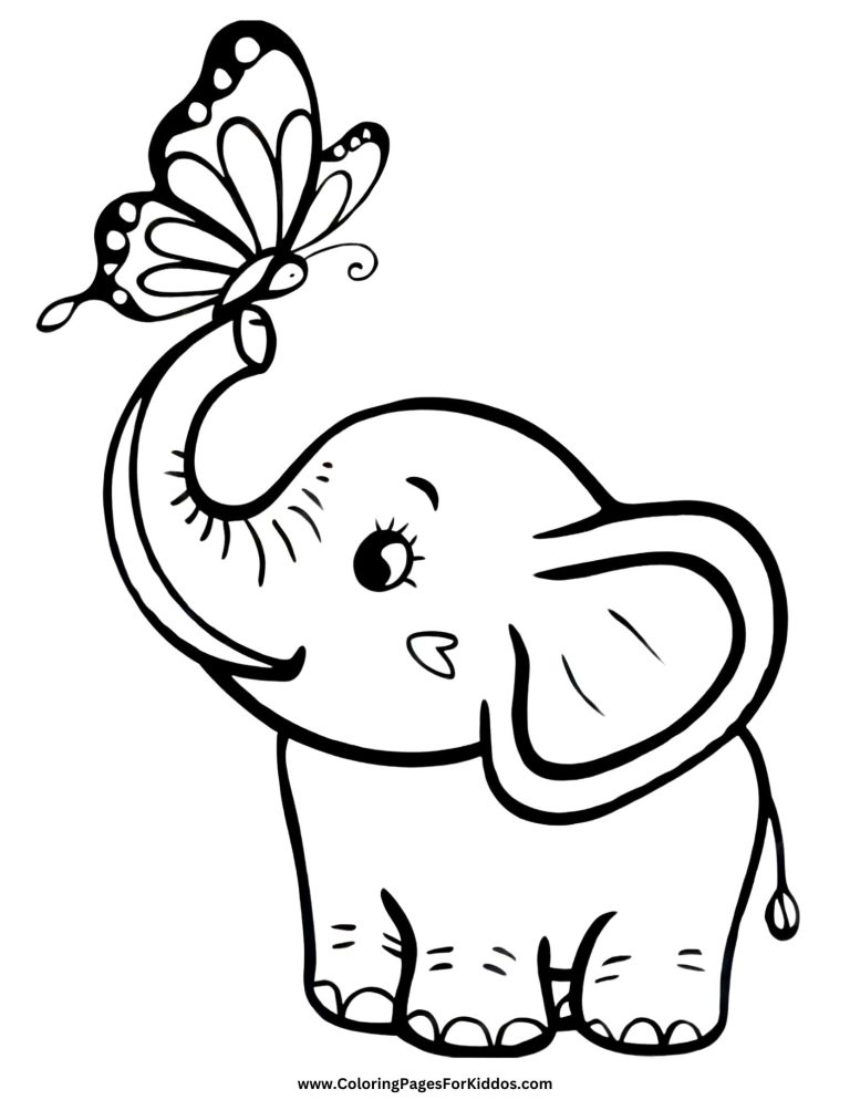 Elephant Coloring Pages: 10 Free Printable PDFs