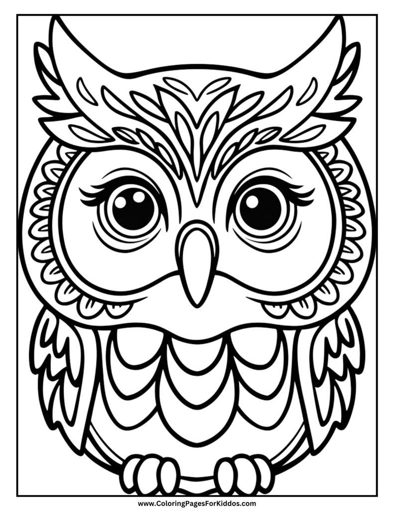Owl Coloring Pages: 10 Free Printable PDFs