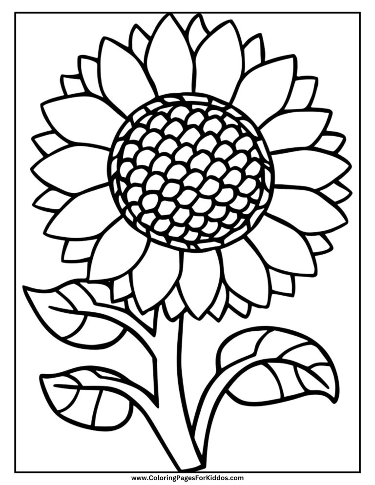Sunflower Coloring Pages: 10 Free Printable PDFs