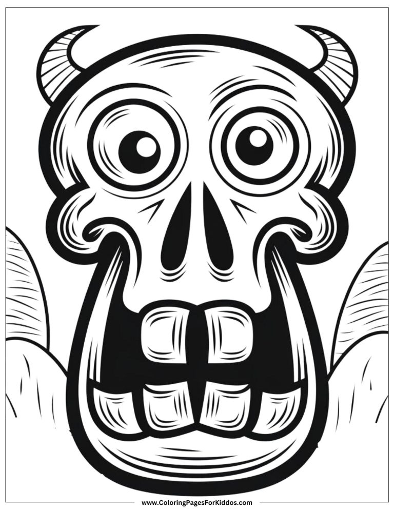Skull Coloring Pages: 48 Free Printable PDFs