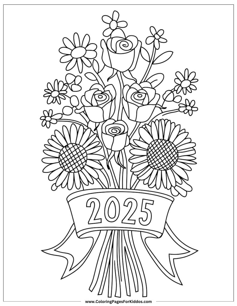 New Year's Coloring Pages: 48 Free Printable PDFs