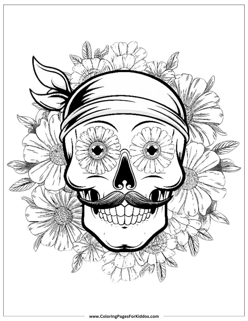 Skull Coloring Pages: 48 Free Printable PDFs