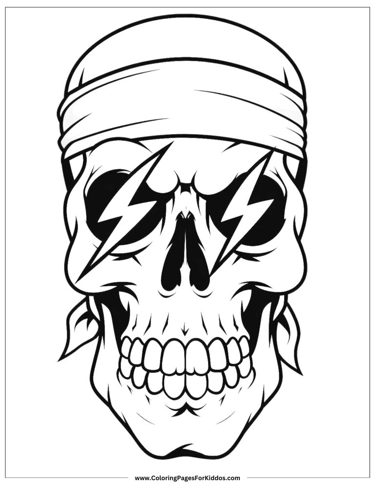 Skull Coloring Pages: 48 Free Printable PDFs