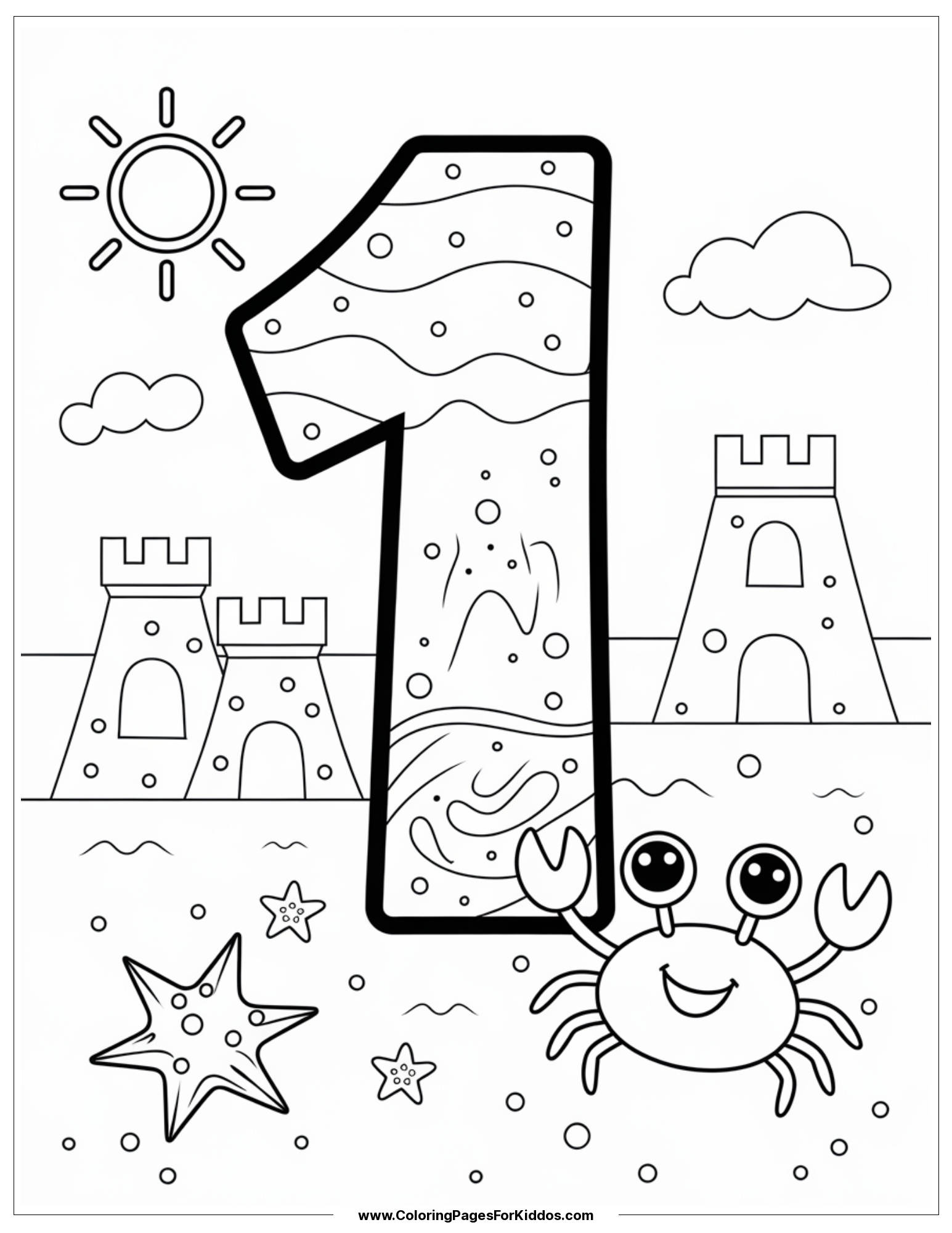 Number 1 Coloring Pages For Toddlers