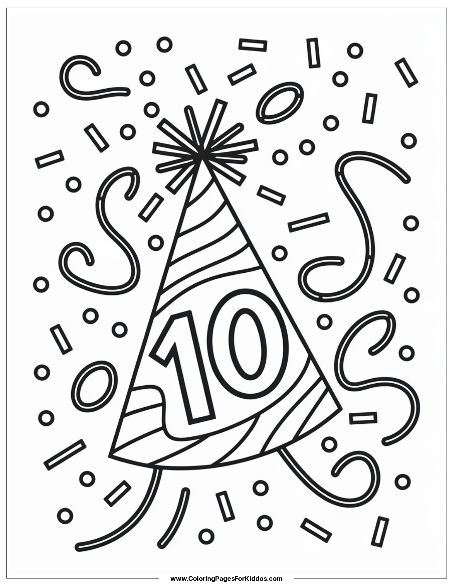 Exciting Happy Birthday Age 10 Coloring Pages Free Printables
