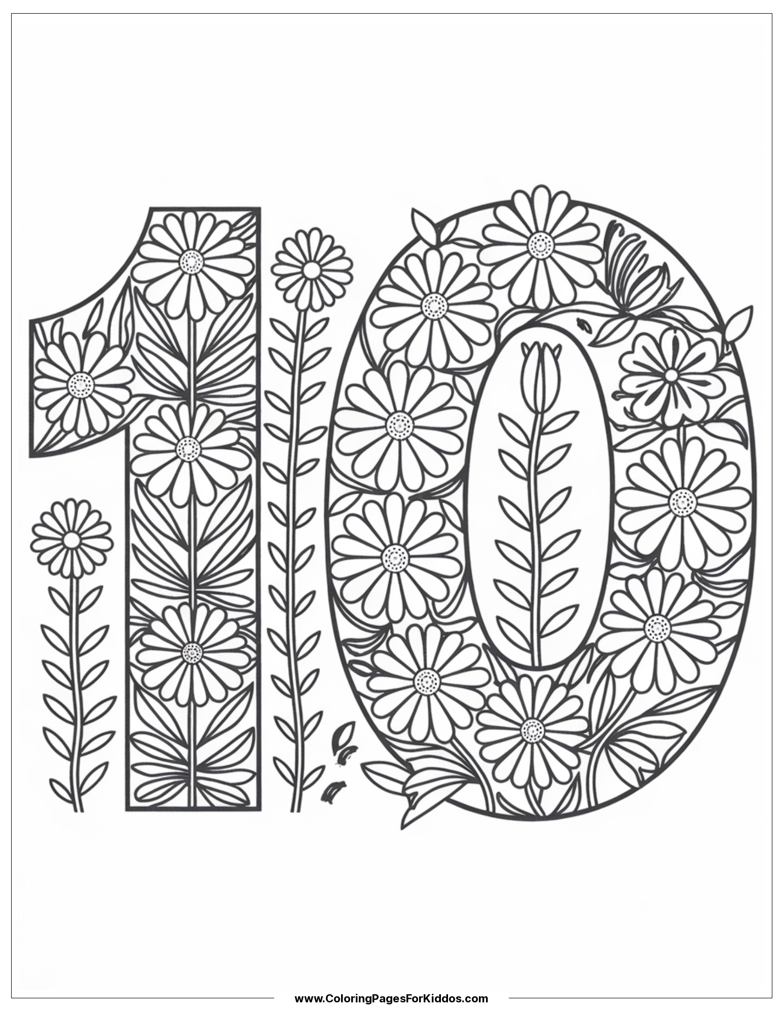 Exciting Happy Birthday Age 10 Coloring Pages Free Printables