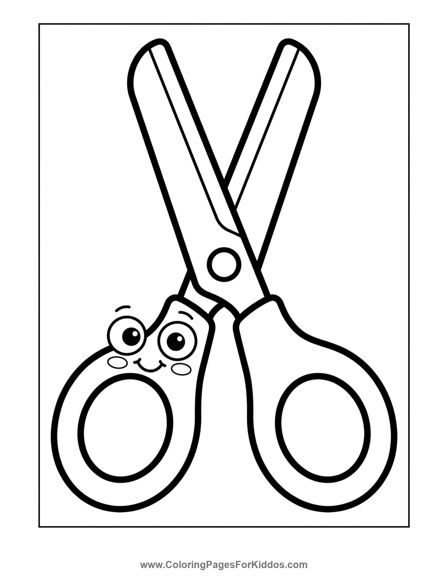Friendly Safety Scissors coloring page
