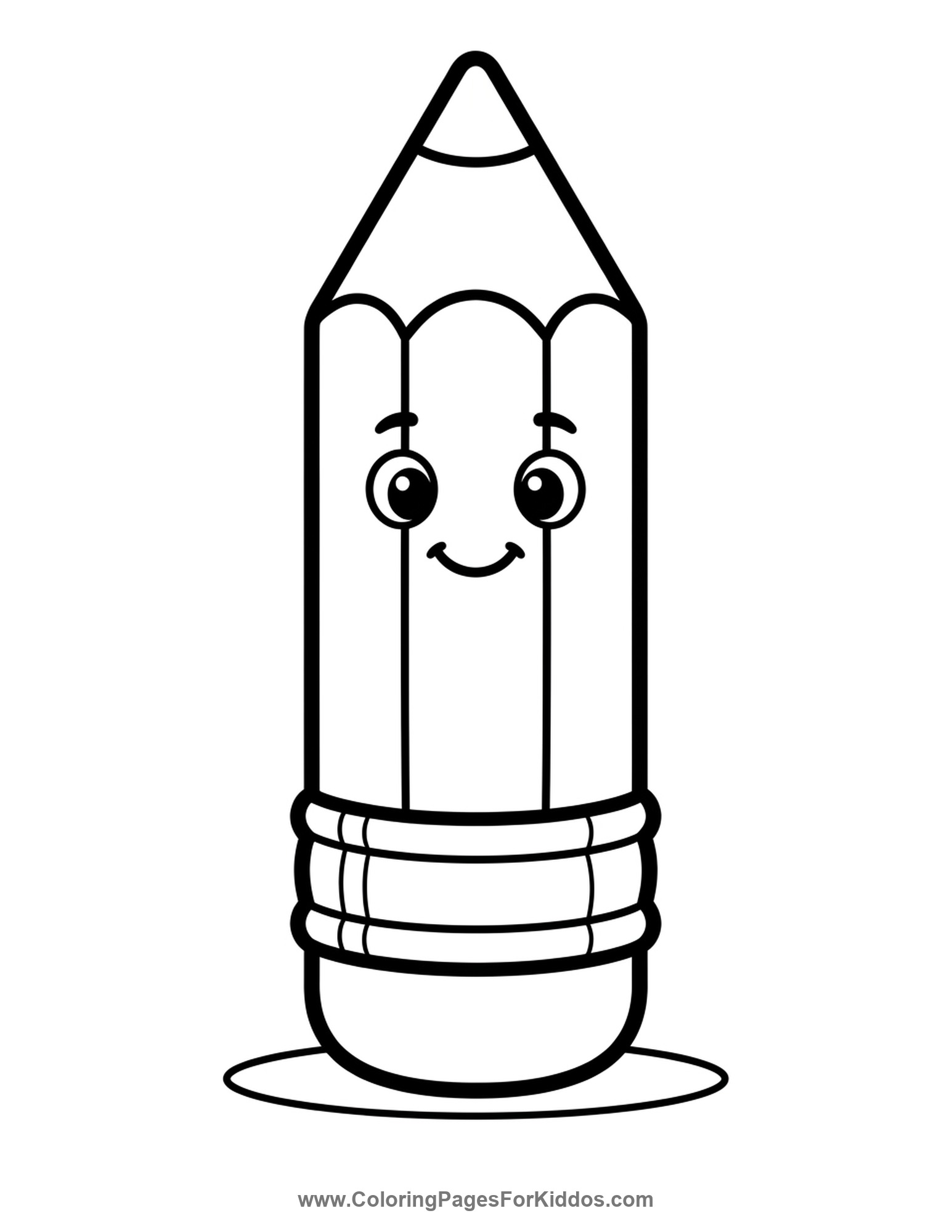 Pencil With A Big Eraser coloring page