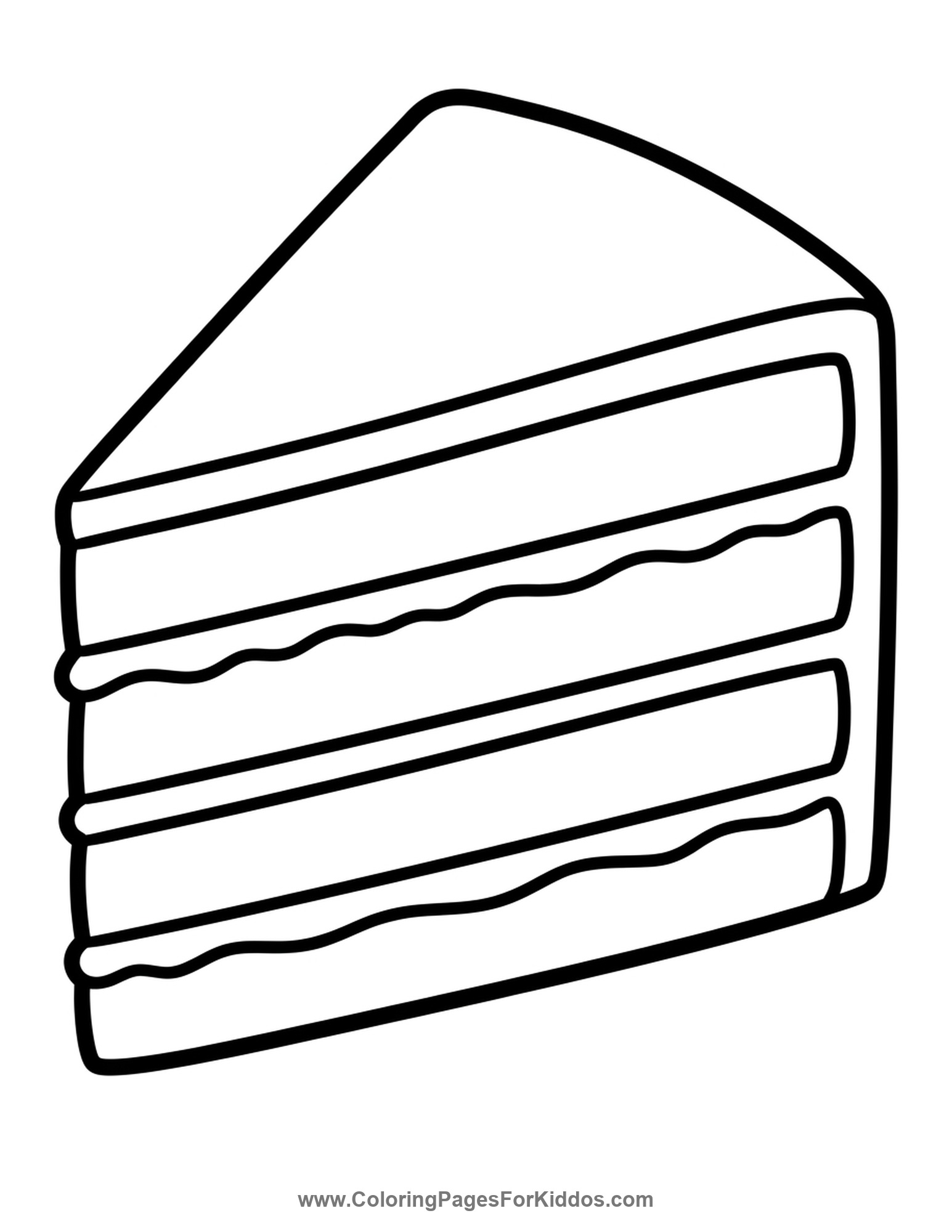 A Big Slice Of Cake coloring page