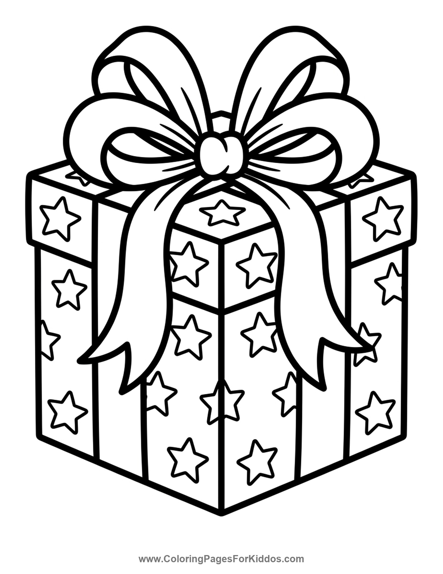 A Perfectly Wrapped Present coloring page