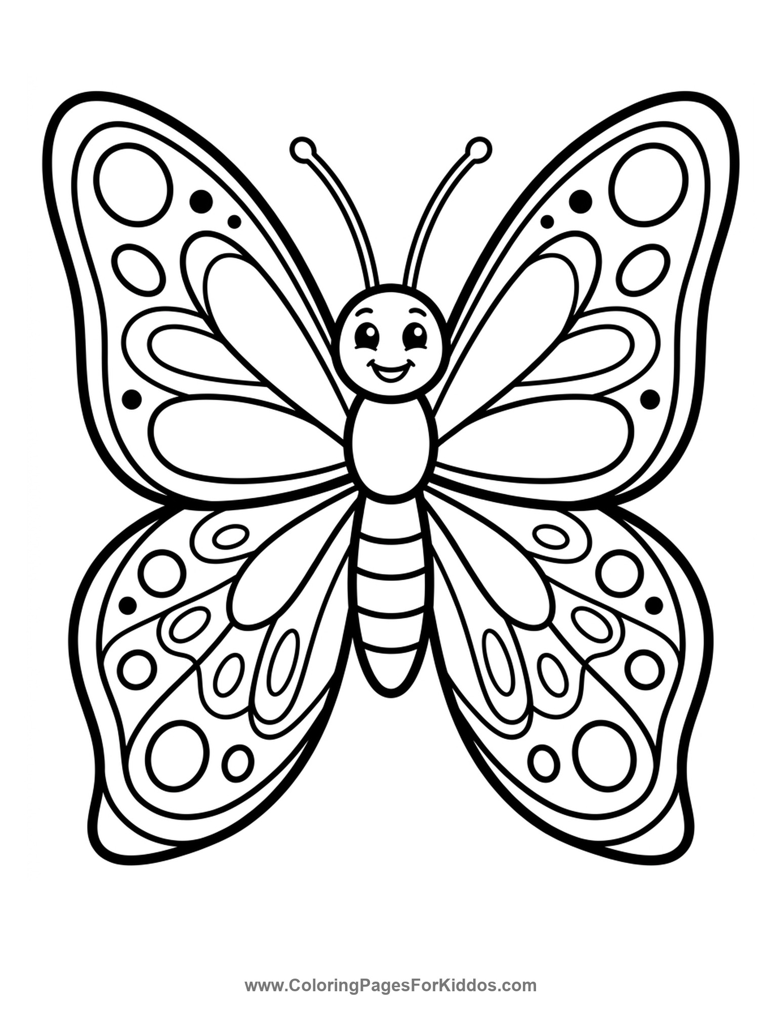 Butterfly With Big Wings coloring page