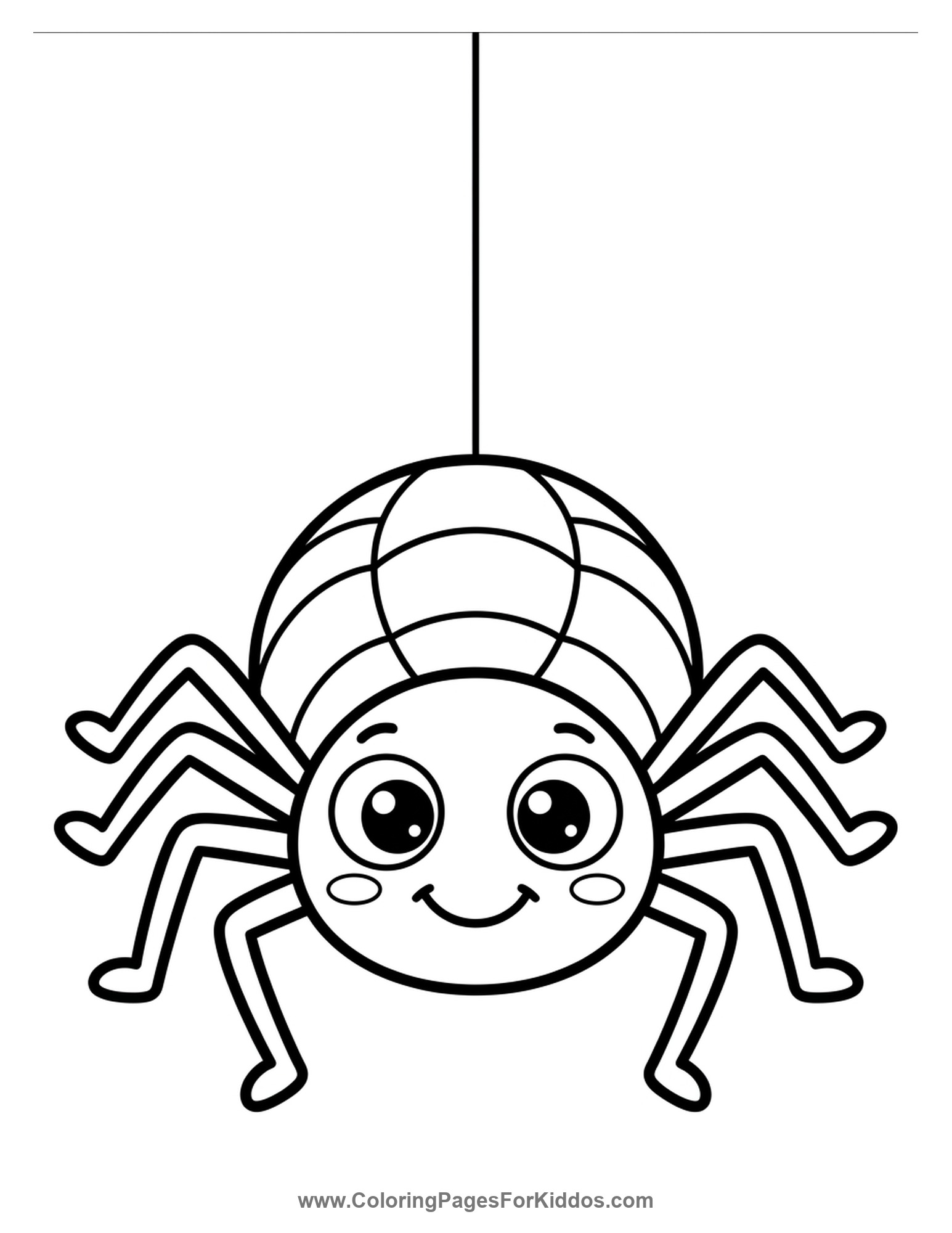 Goofy Eight-Legged Spider coloring page