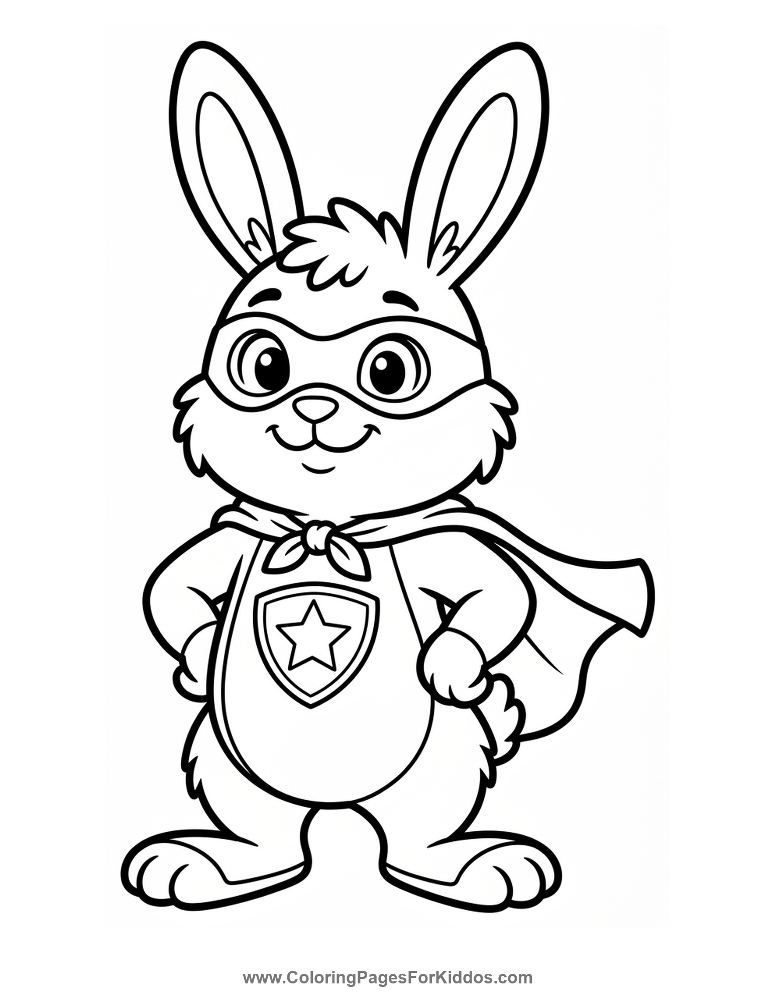 Super Bunny To The Rescue coloring page
