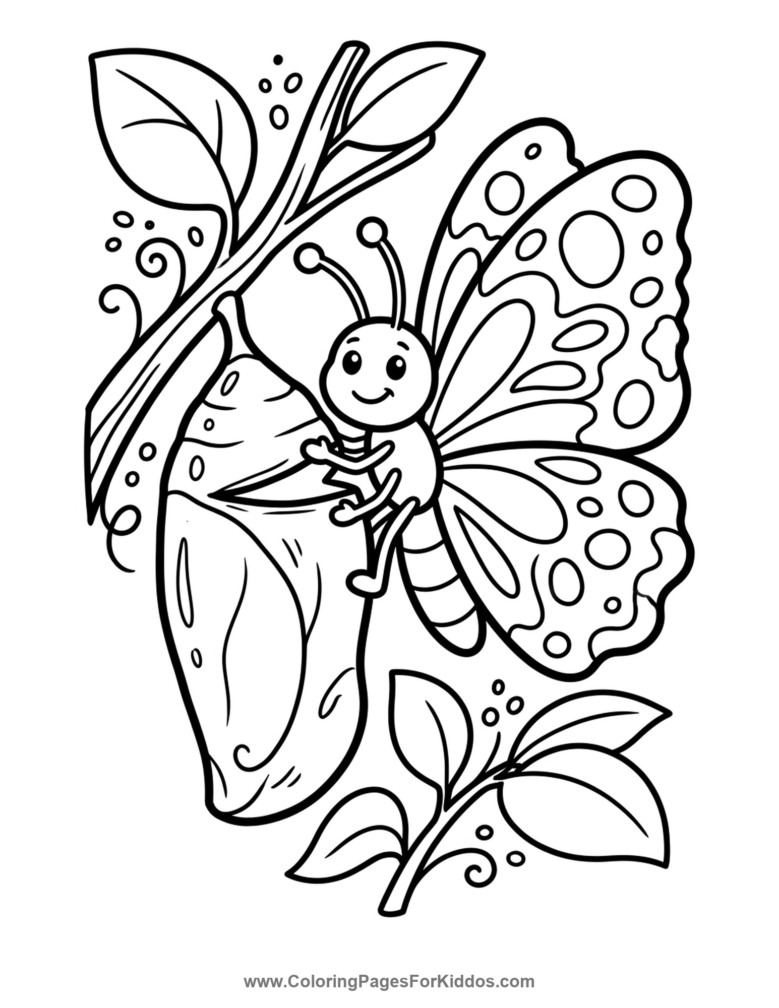 Just Out Of Chrysalis coloring page