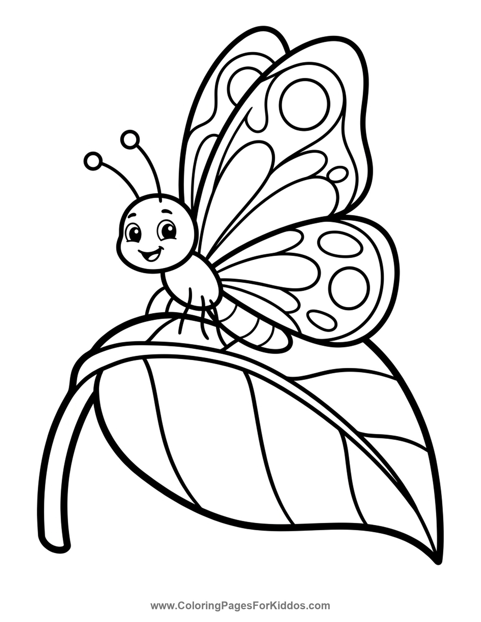 Resting On A Leaf coloring page