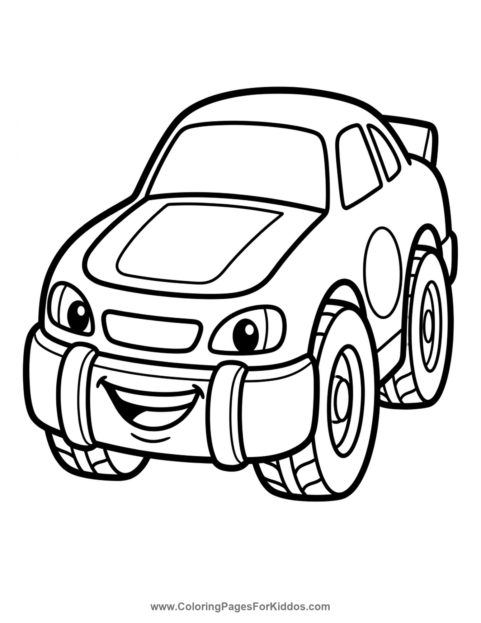 Chunky Stock Car Racer coloring page