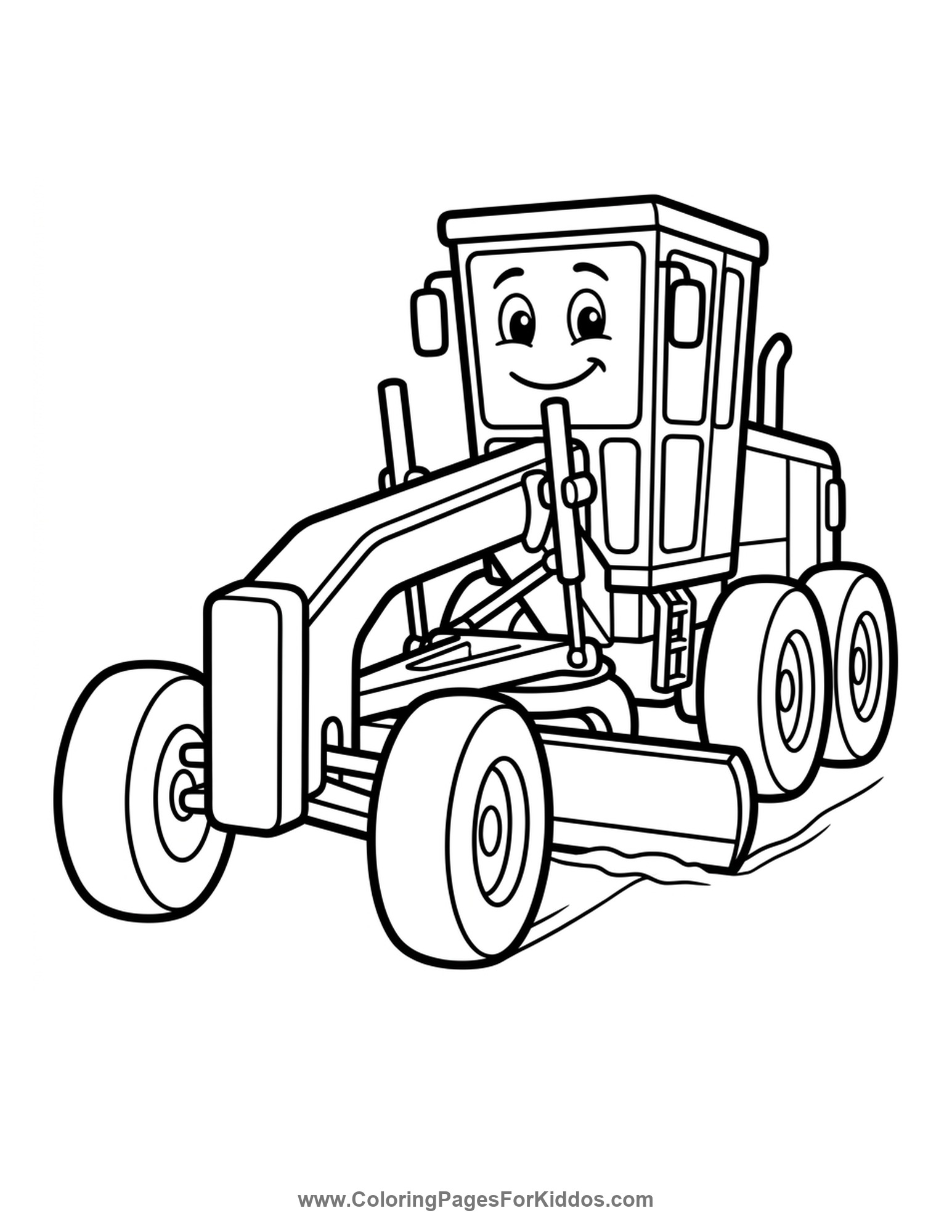 Motor Grader Making It Flat coloring page