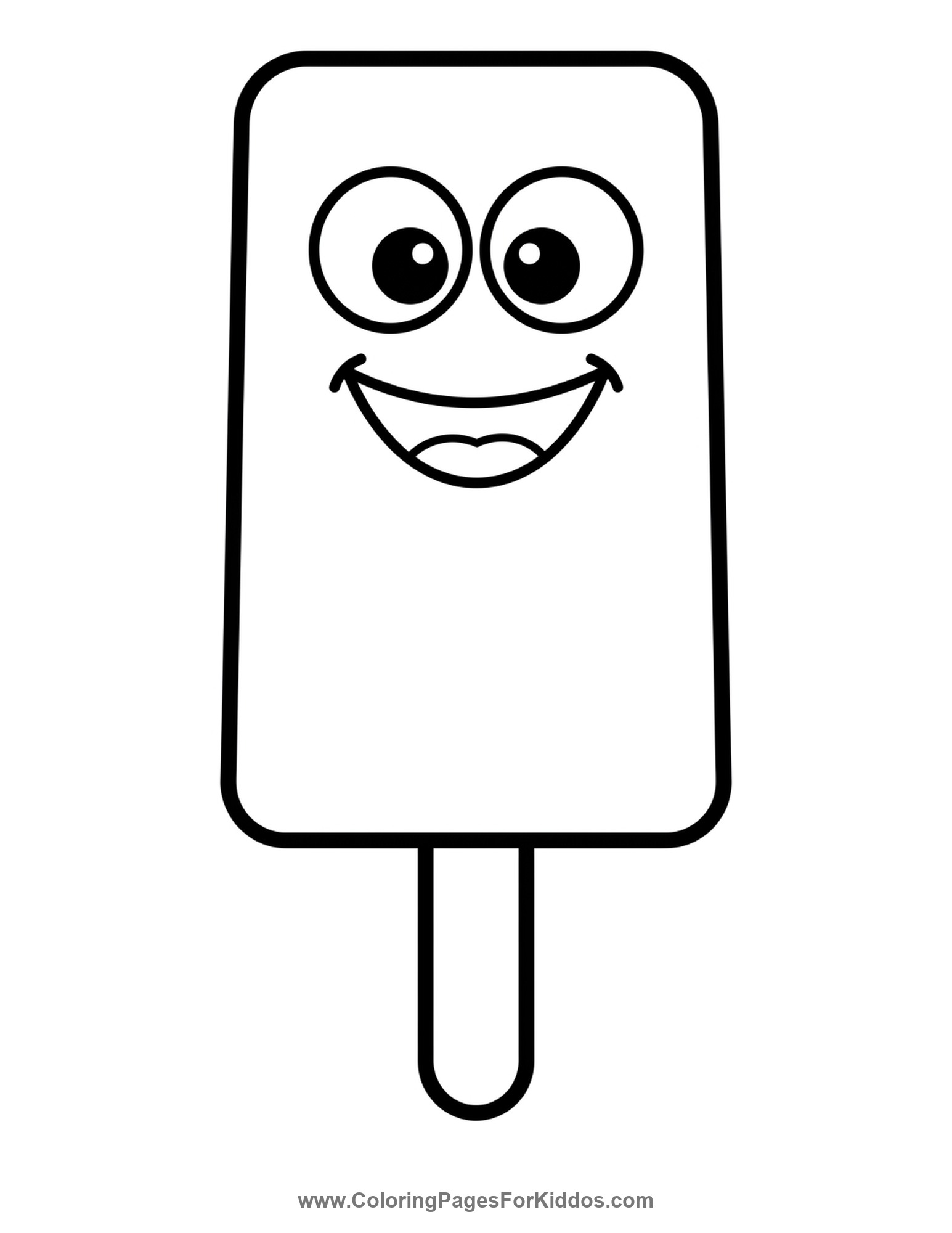 Silly Popsicle On A Stick coloring page