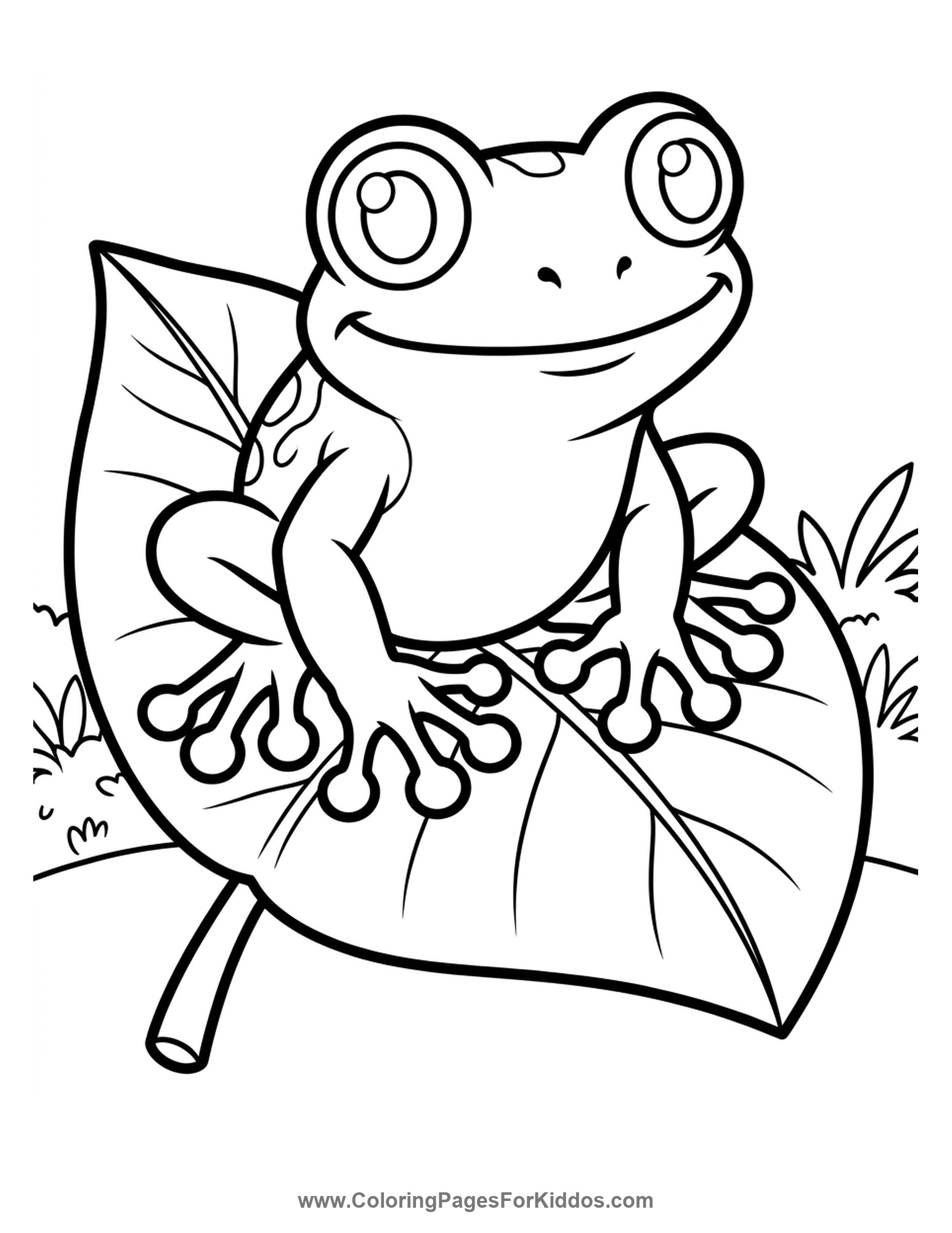 Big Eyed Tree Frog coloring page