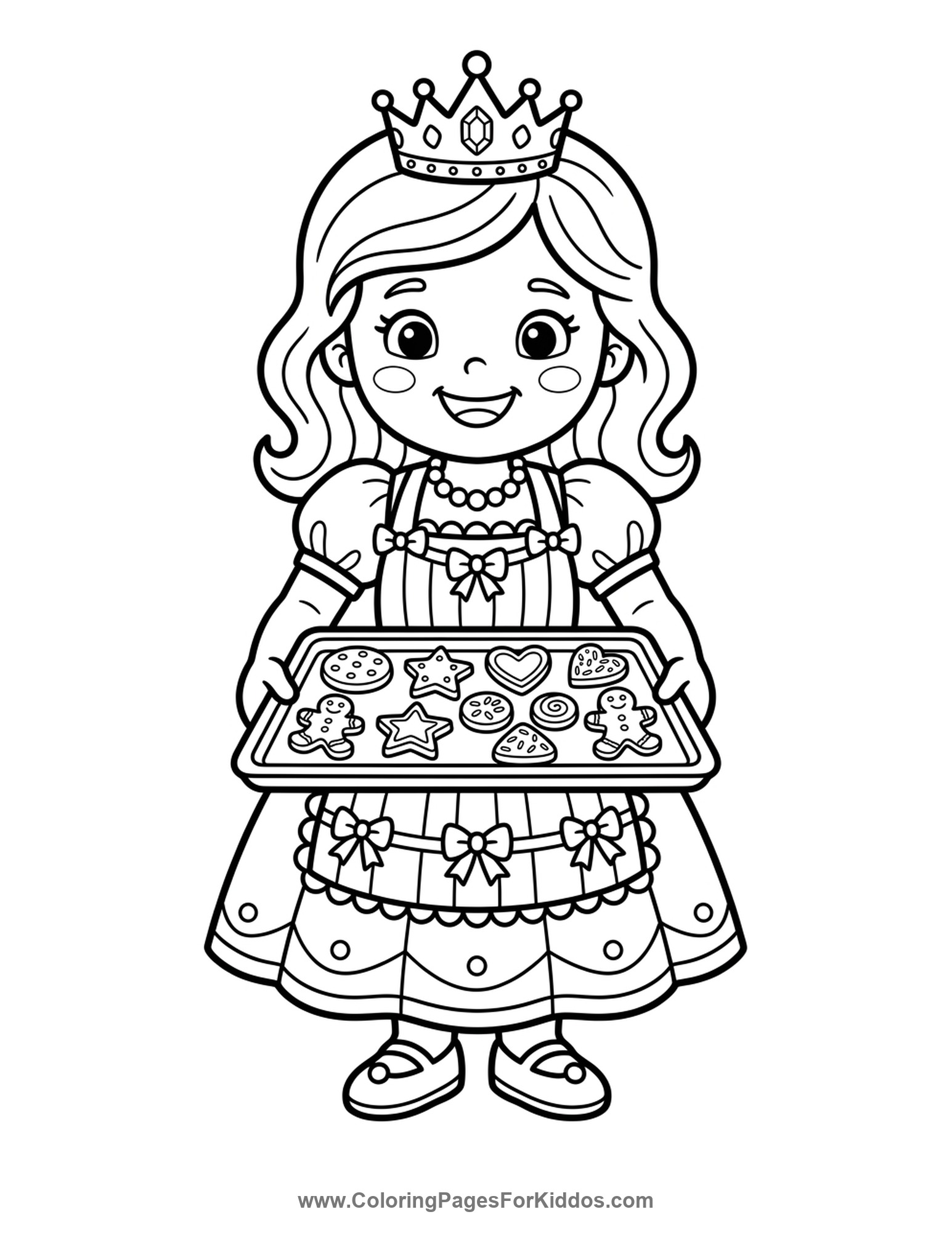 The Little Princess Baker coloring page