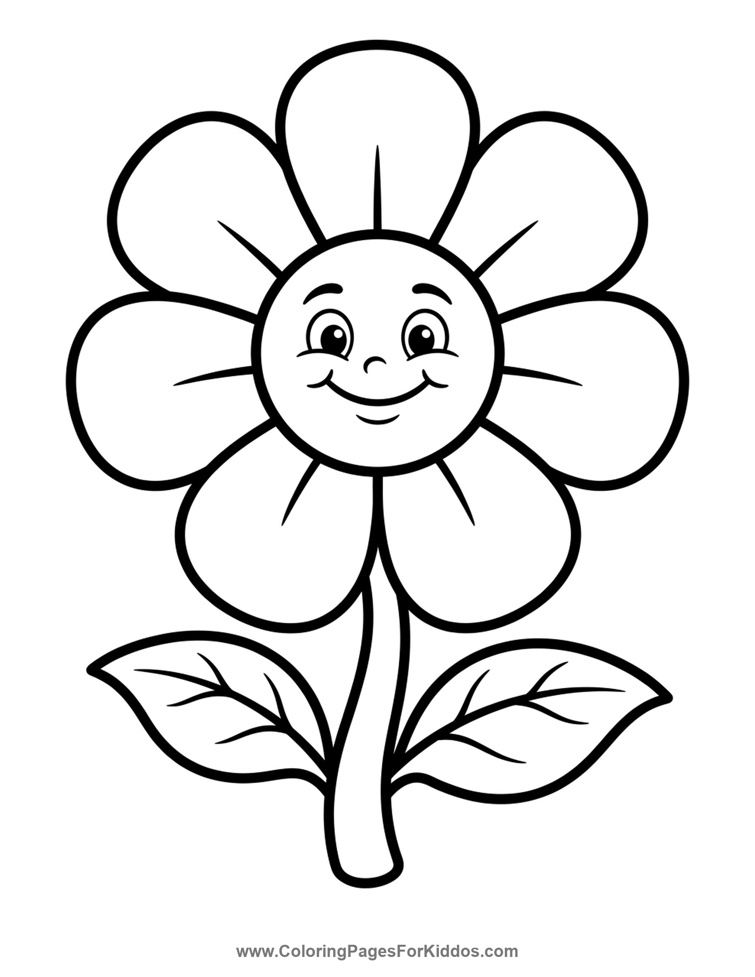 Big Rainbow Layered Flower coloring page