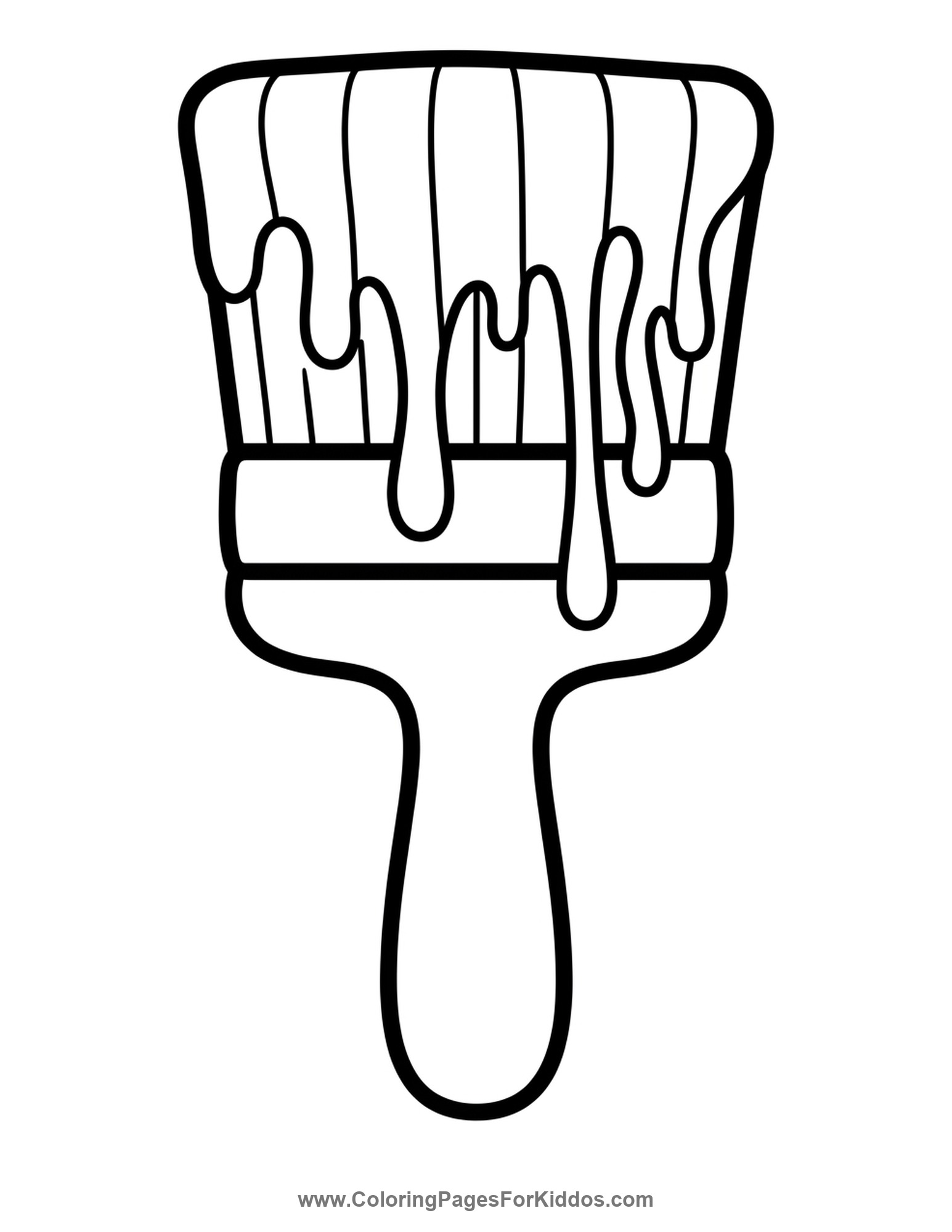 Magic Rainbow Paintbrush coloring page