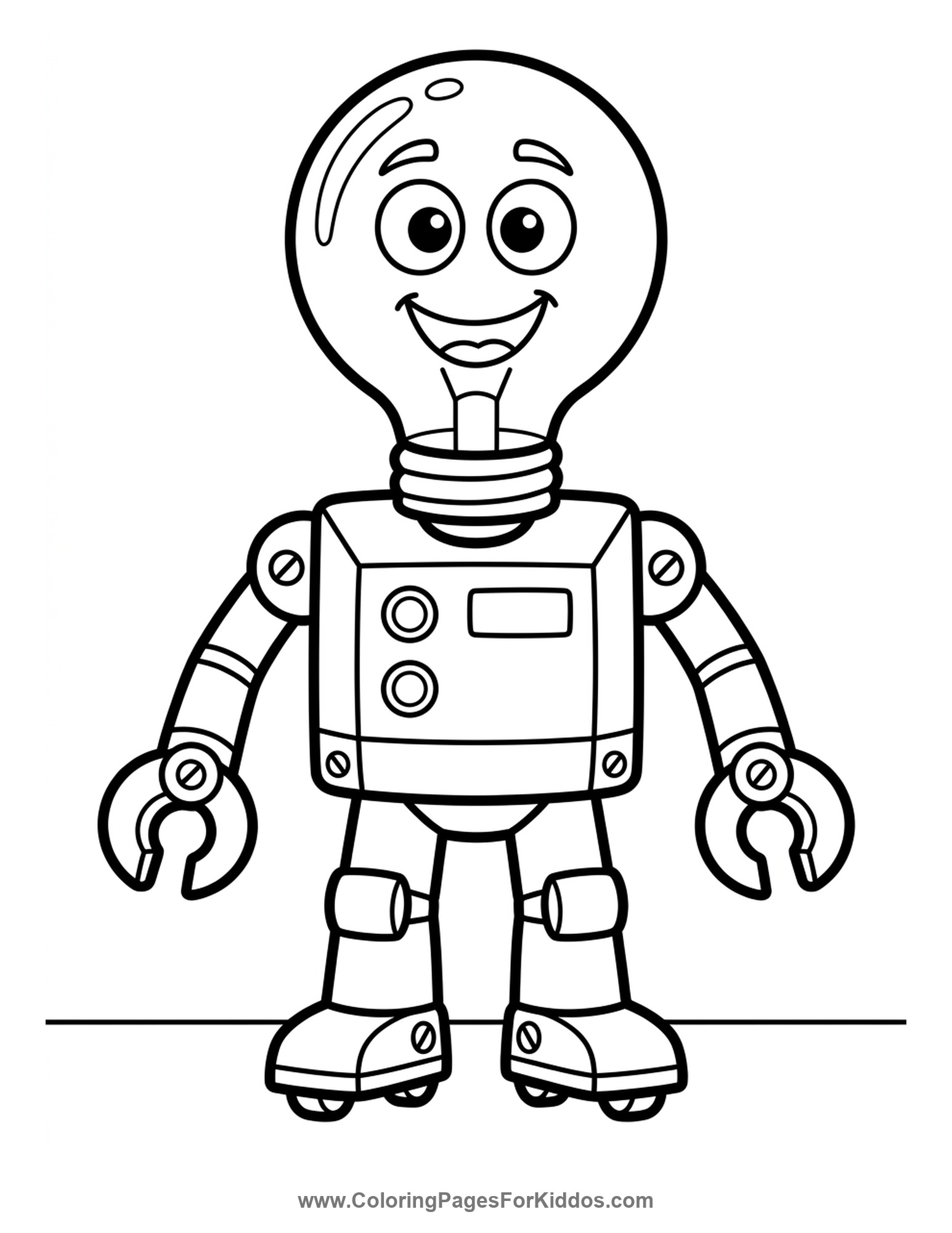 Bright Idea Robot coloring page