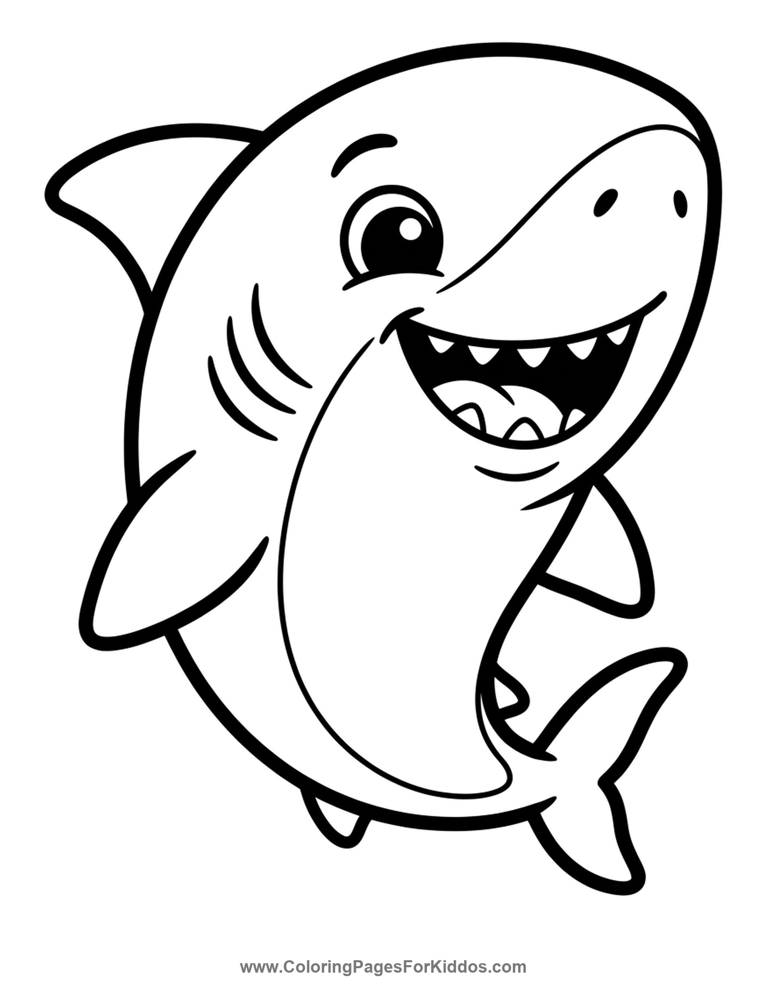 Baby Shark Giggling coloring page