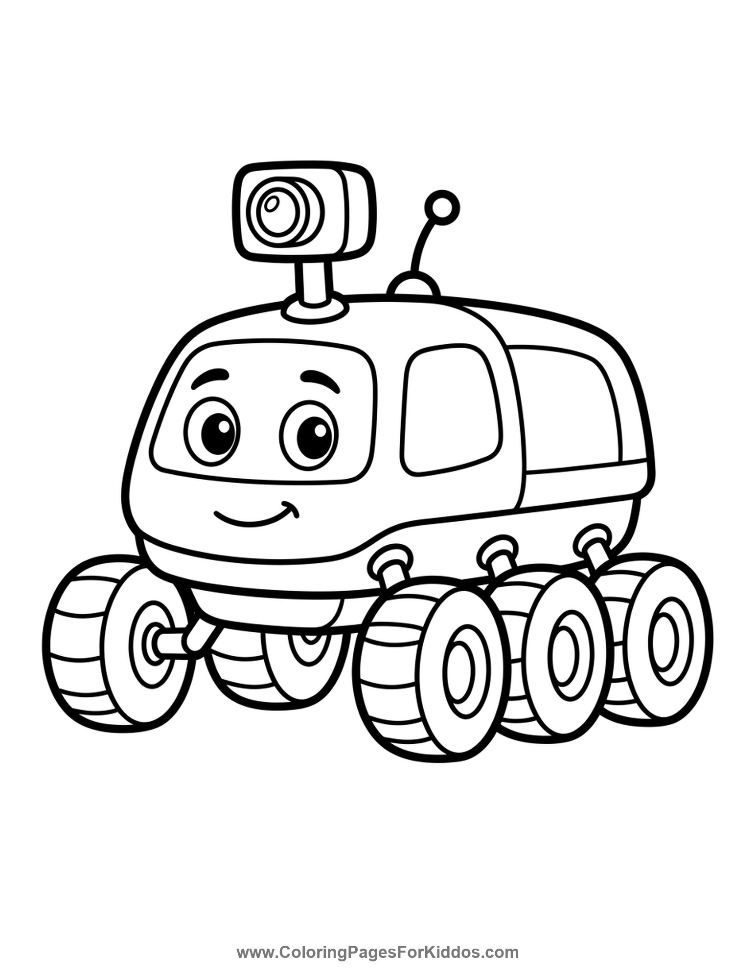 Bumpy Martian Rover coloring page