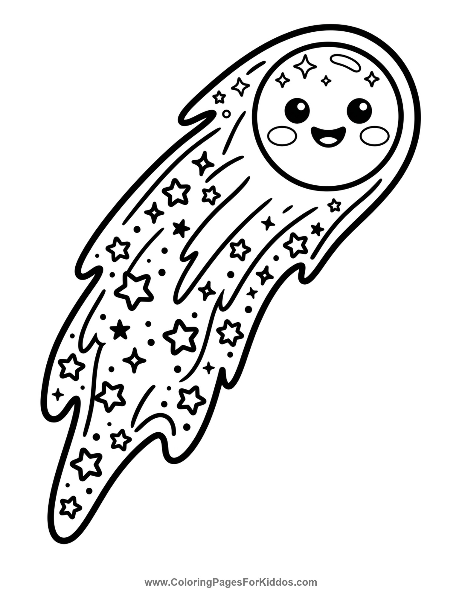 Comet With A Starry Tail coloring page