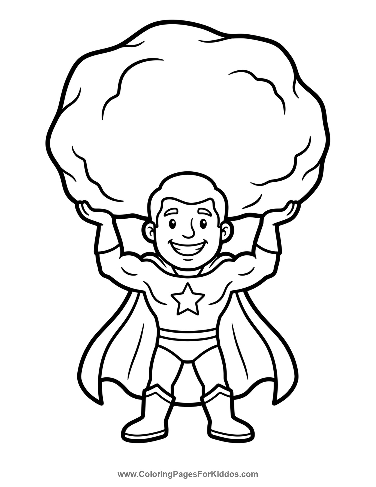 Super Strong Hero Lifts coloring page