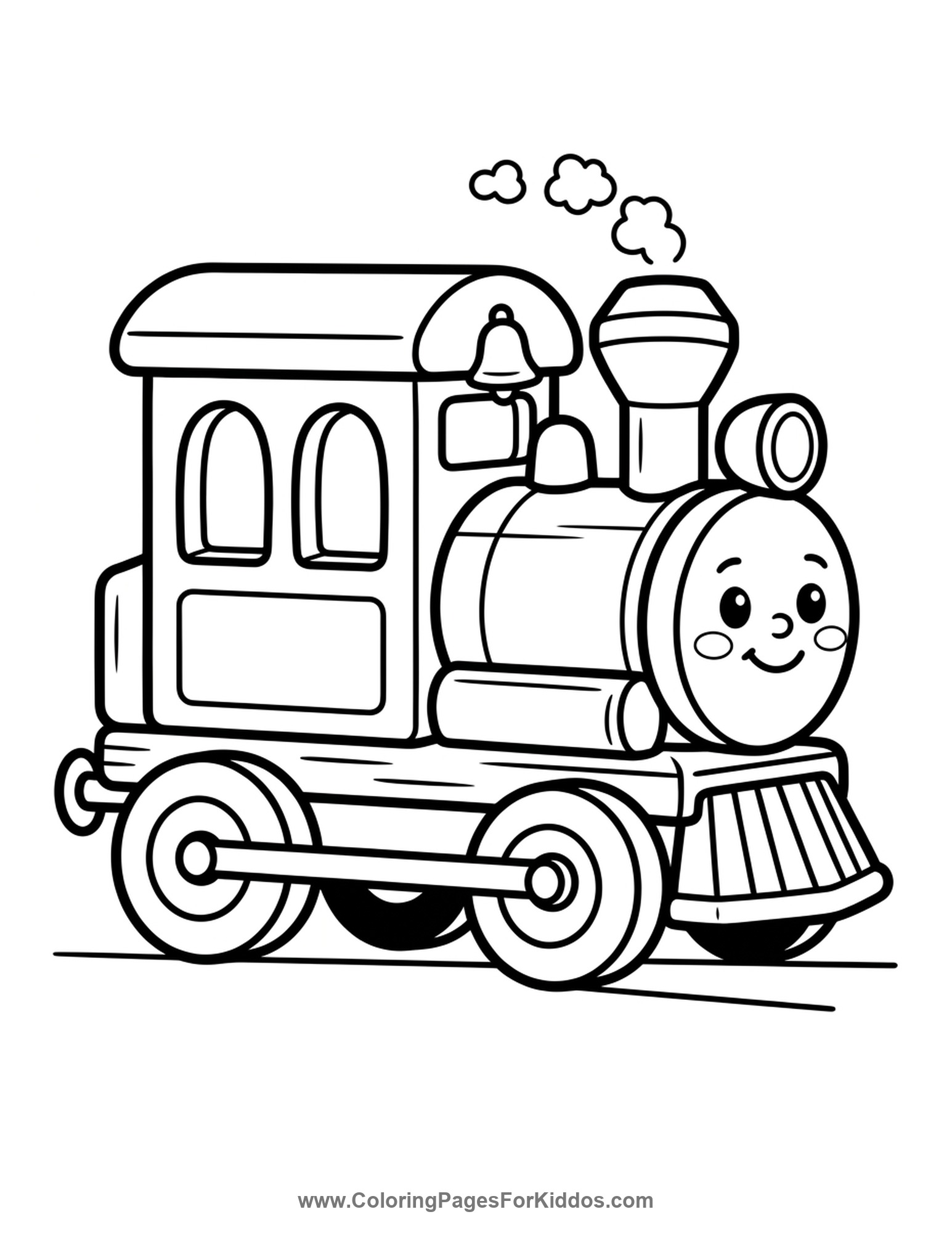My First Toy Train coloring page