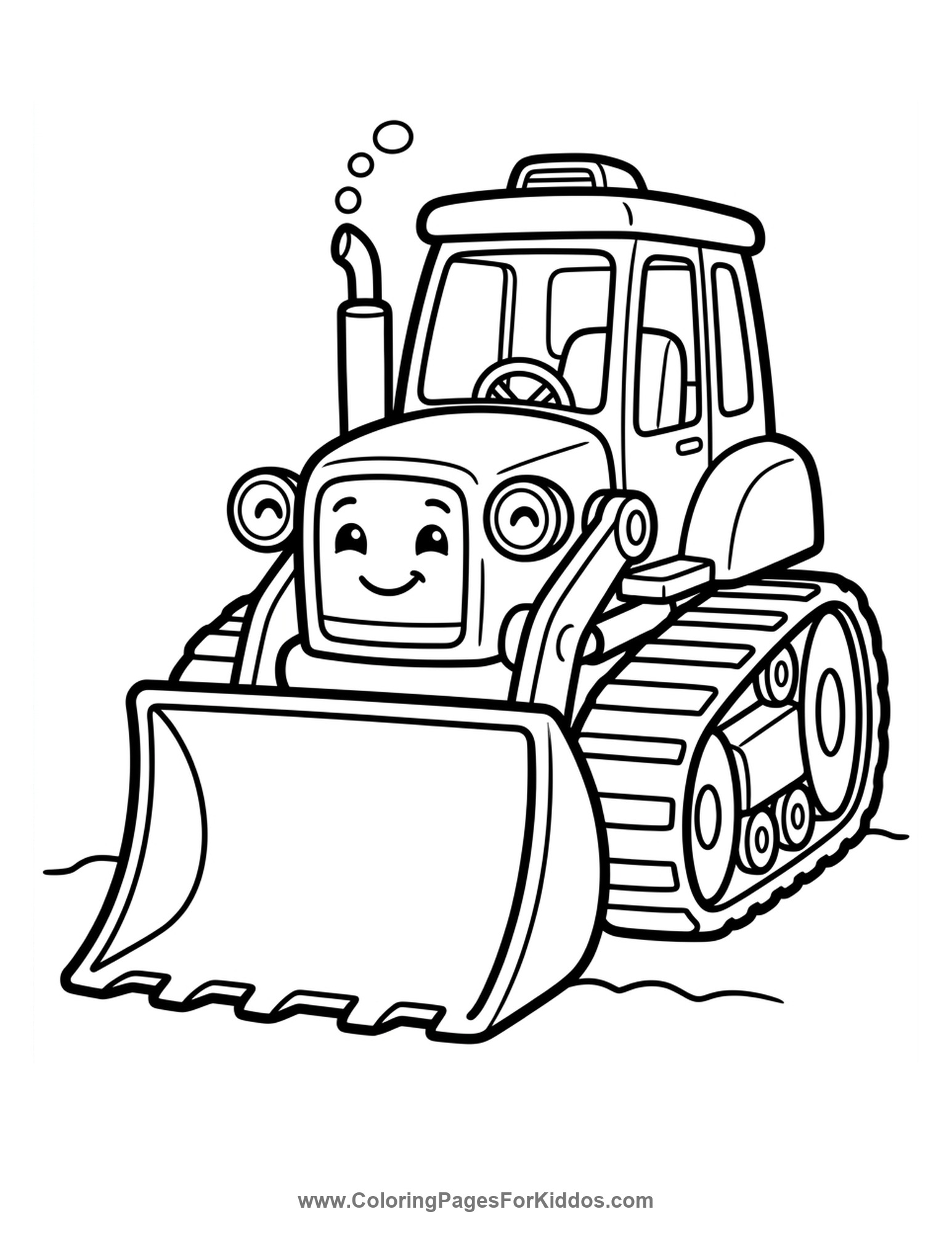 Bulldozer With Big Shovel coloring page